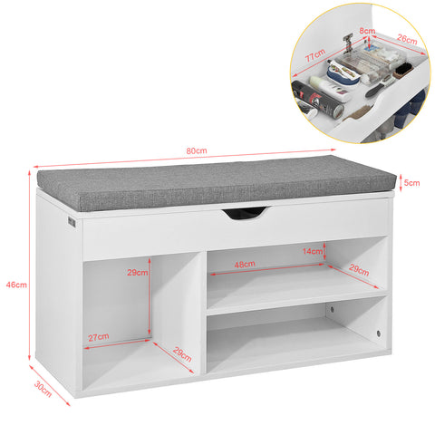 Lift-up Top & Shelf Storage Bench, FSR45-HG